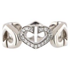 Cartier C Heart of Cartier Ring 18K White Gold with Diamonds