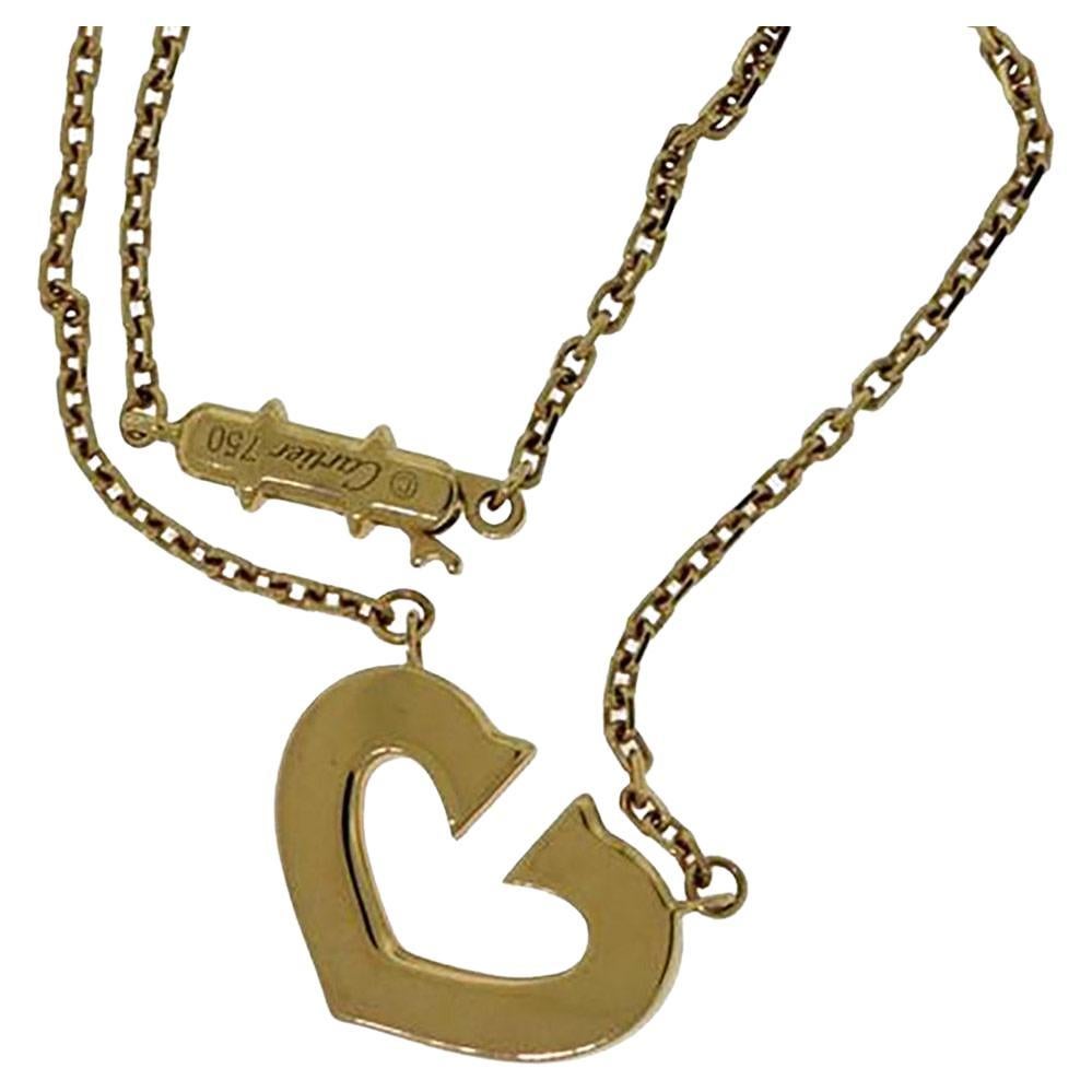 Cartier “C Heart Of Cartier” Rose Gold Pendant Necklace For Sale