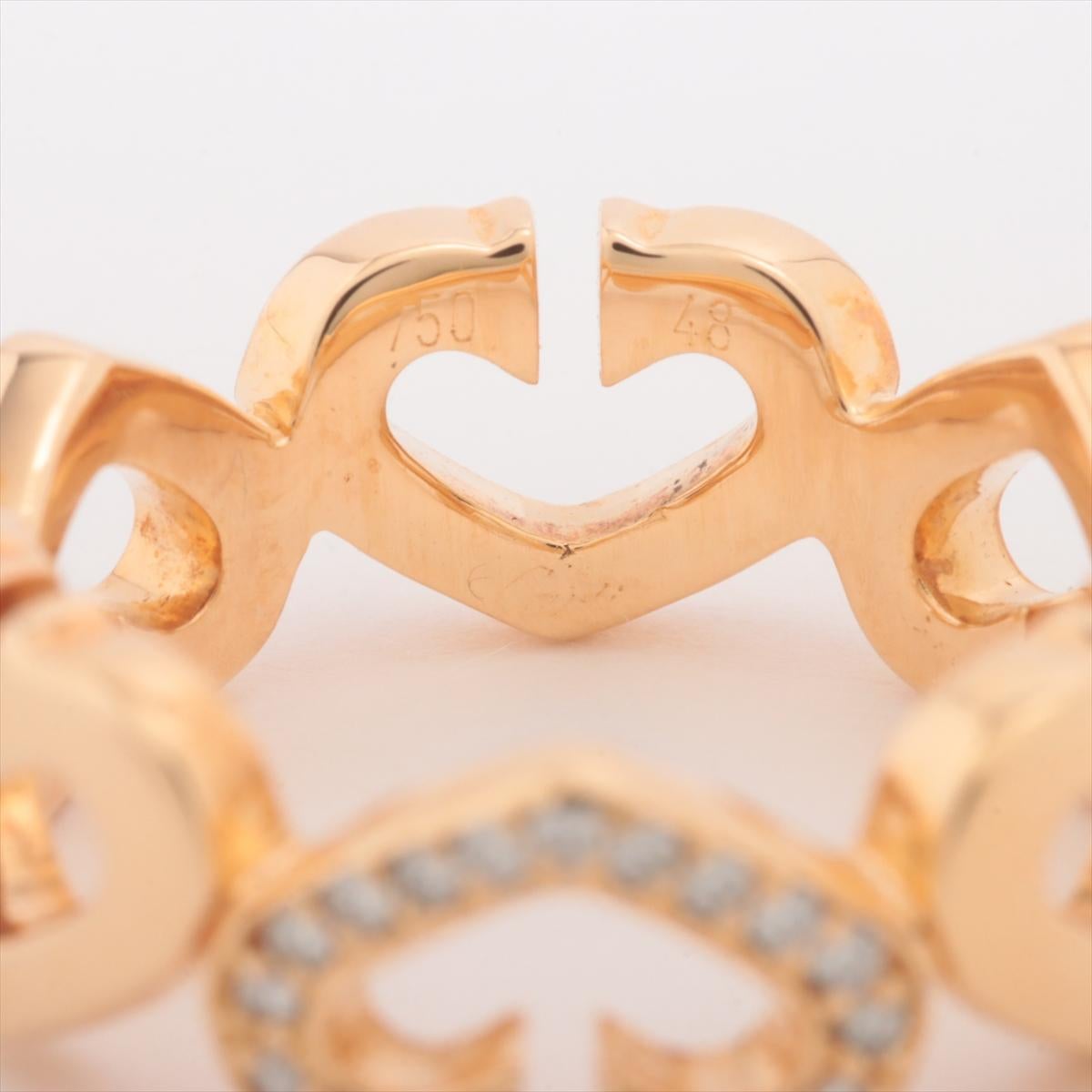 Cartier C Hearts Diamond Ring Gold 1