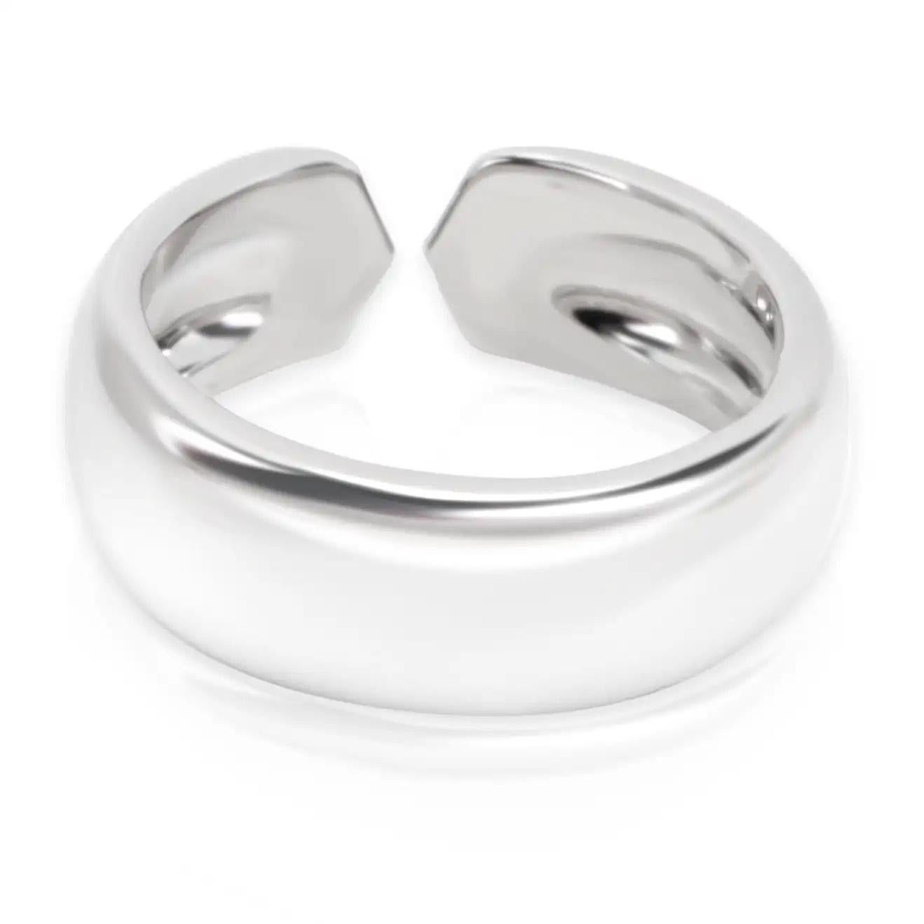 Modern Cartier C Profile Ring in 18K White Gold For Sale