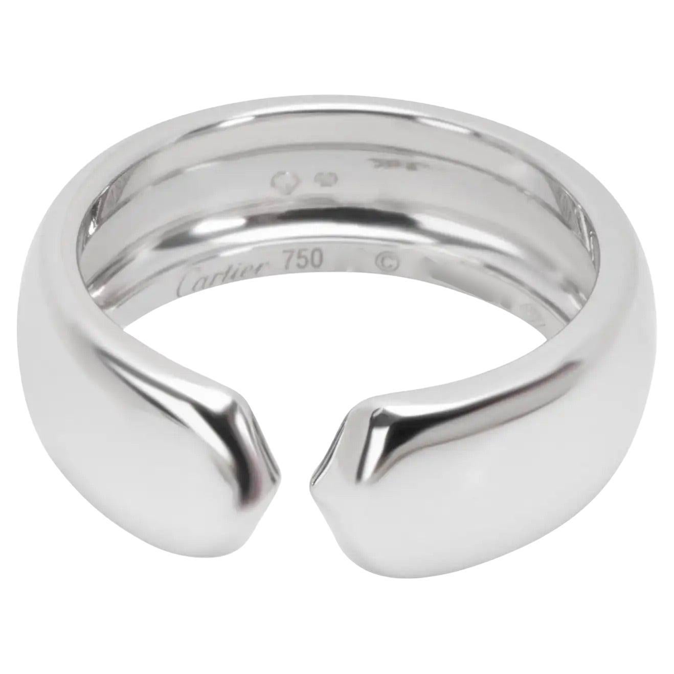 Cartier C Profile Ring in 18K White Gold For Sale