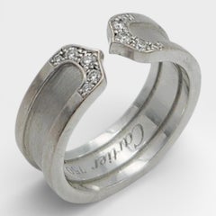 Anillo Cartier C2 de oro blanco de 18 quilates con diamantes - Incluye estuche Cartier.