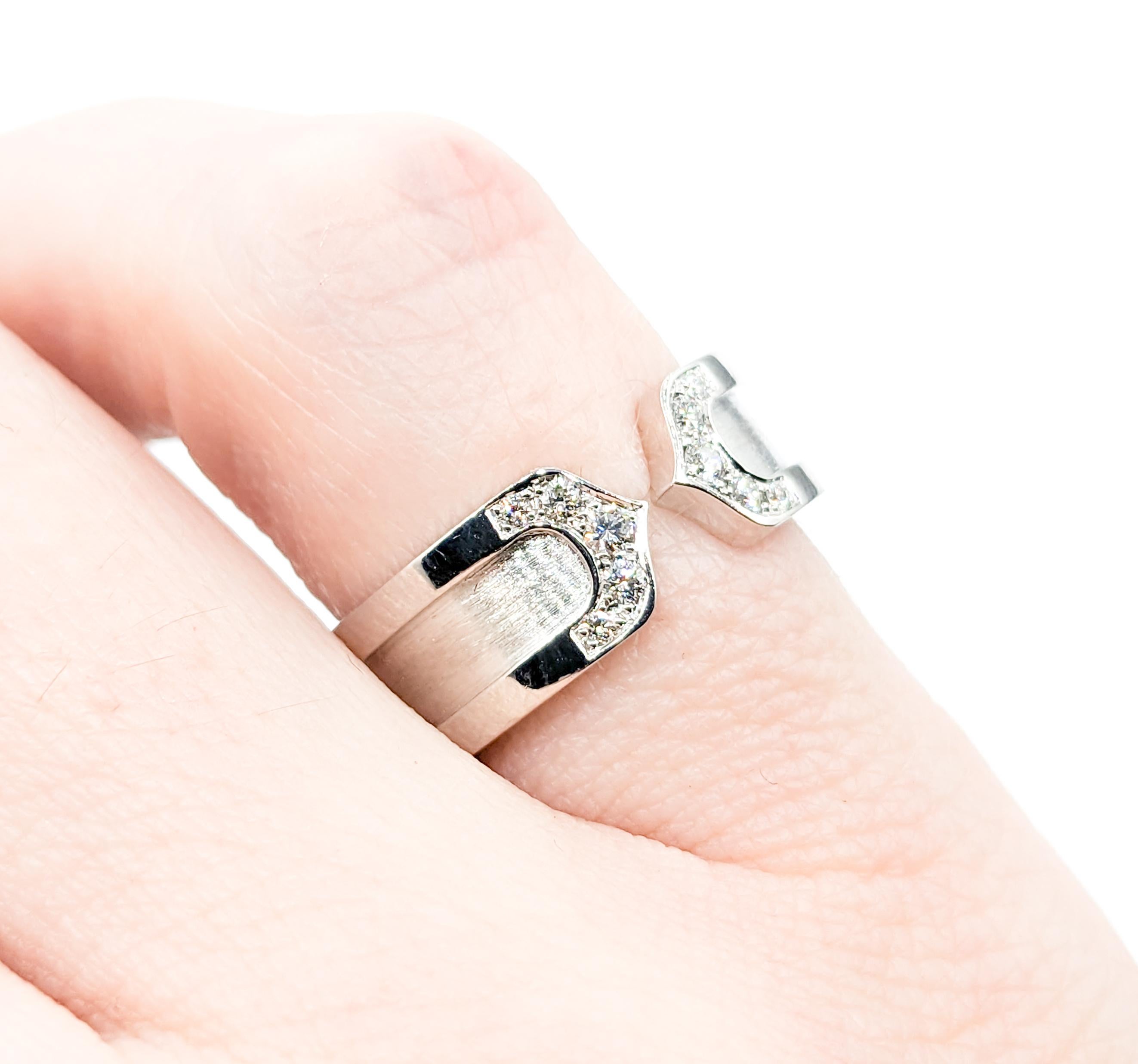 Cartier C2 Diamantring aus Weißgold mit Diamanten (Zeitgenössisch)
