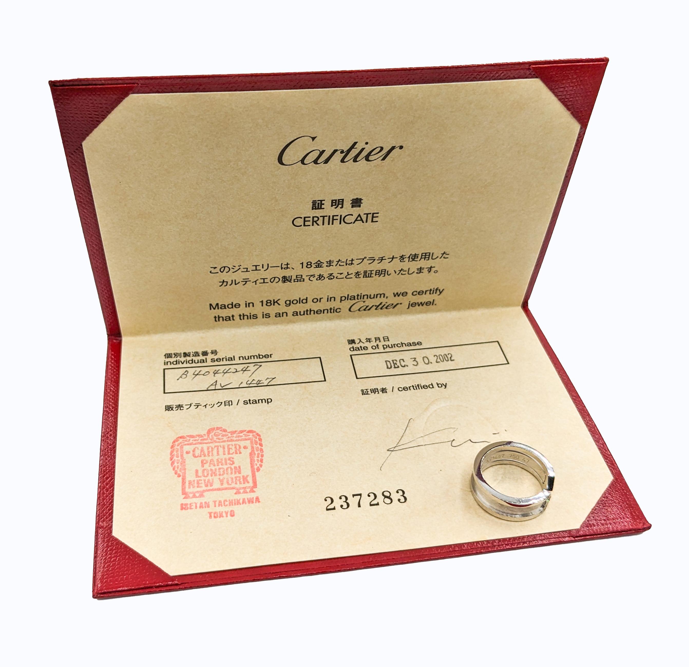 Cartier C2 Diamantring aus Weißgold mit Diamanten (Rundschliff)