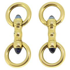 Cartier Cabochon Sapphire Stirrup Cufflinks