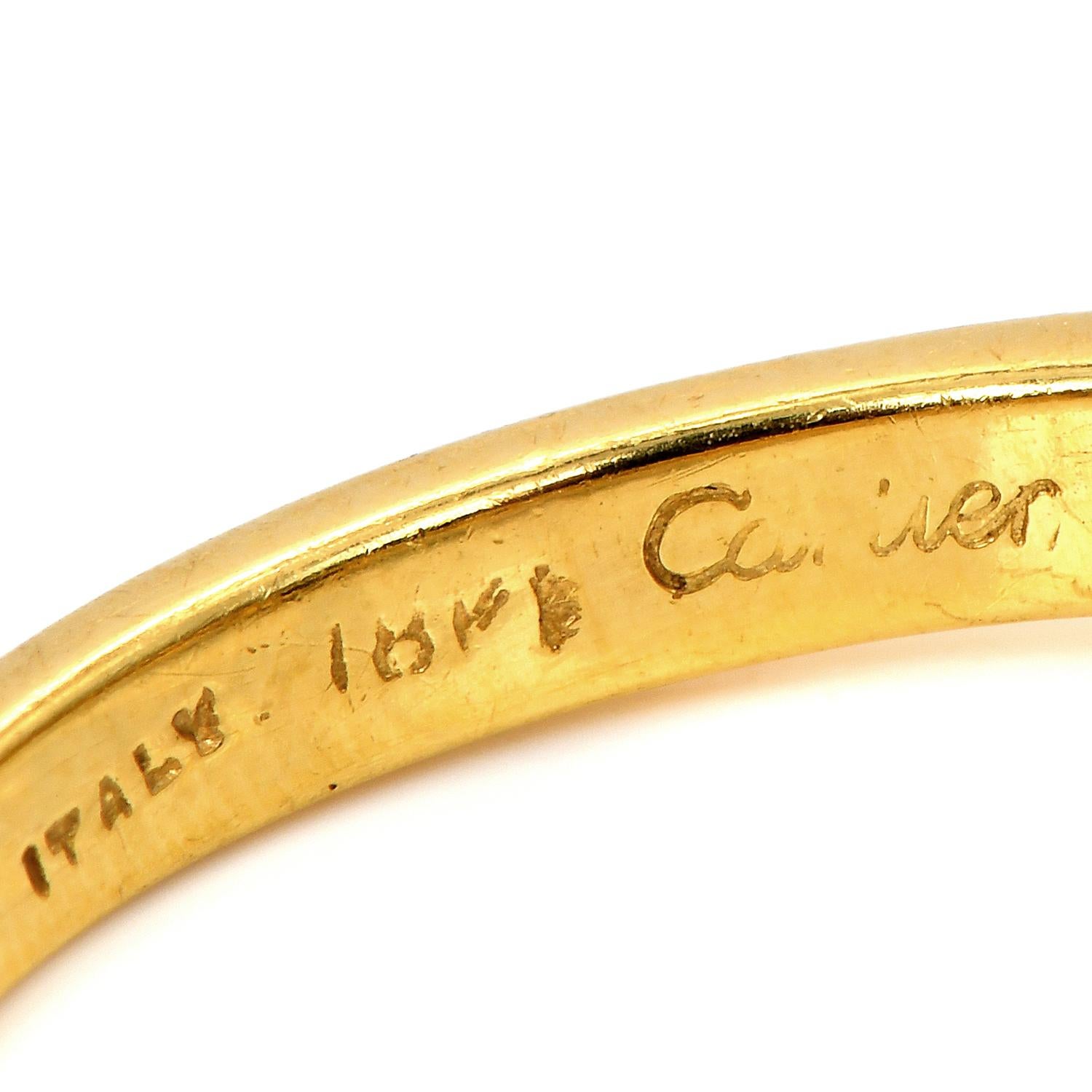 Cartier Cabochon Star Sapphire Diamond 18k Yellow Gold Ring 1