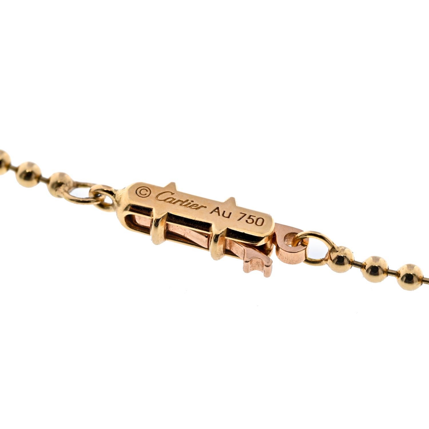 Modern Cartier Cactus De Cartier 18K Gold 0.40 Carat Diamond Pendant Chain Necklace