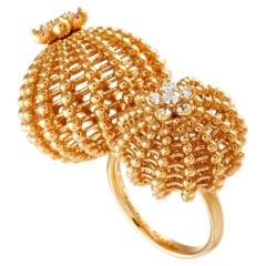 Cartier Cactus De Cartier 18 Karat Gelbgold Diamantring mit 0,41 Karat