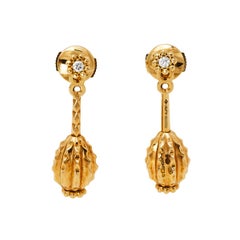 Cartier Cactus de Cartier Diamond 18K Yellow Gold Drop Earrings