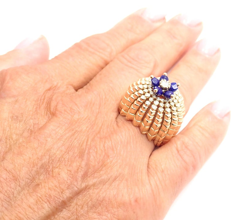Cartier Cactus De Cartier Diamond Lapis Lazuli Yellow Gold Ring at 1stDibs  | cartier cactus ring, cactus de cartier ring, cactus de cartier wedding  band