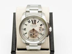 Cartier Cailbre Ref 3389 42mm Silver Dial Stainless Steel