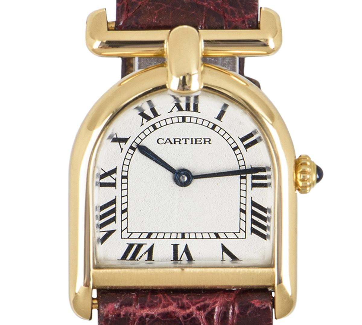 Cartier Calandre Vintage Yellow Gold 6603 In Good Condition In London, GB