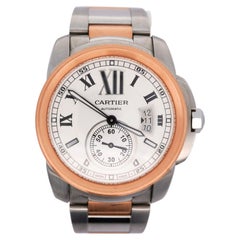 Cartier Calibre 3389 42mm Rose Gold Steel Automatic Watch Box and Papers