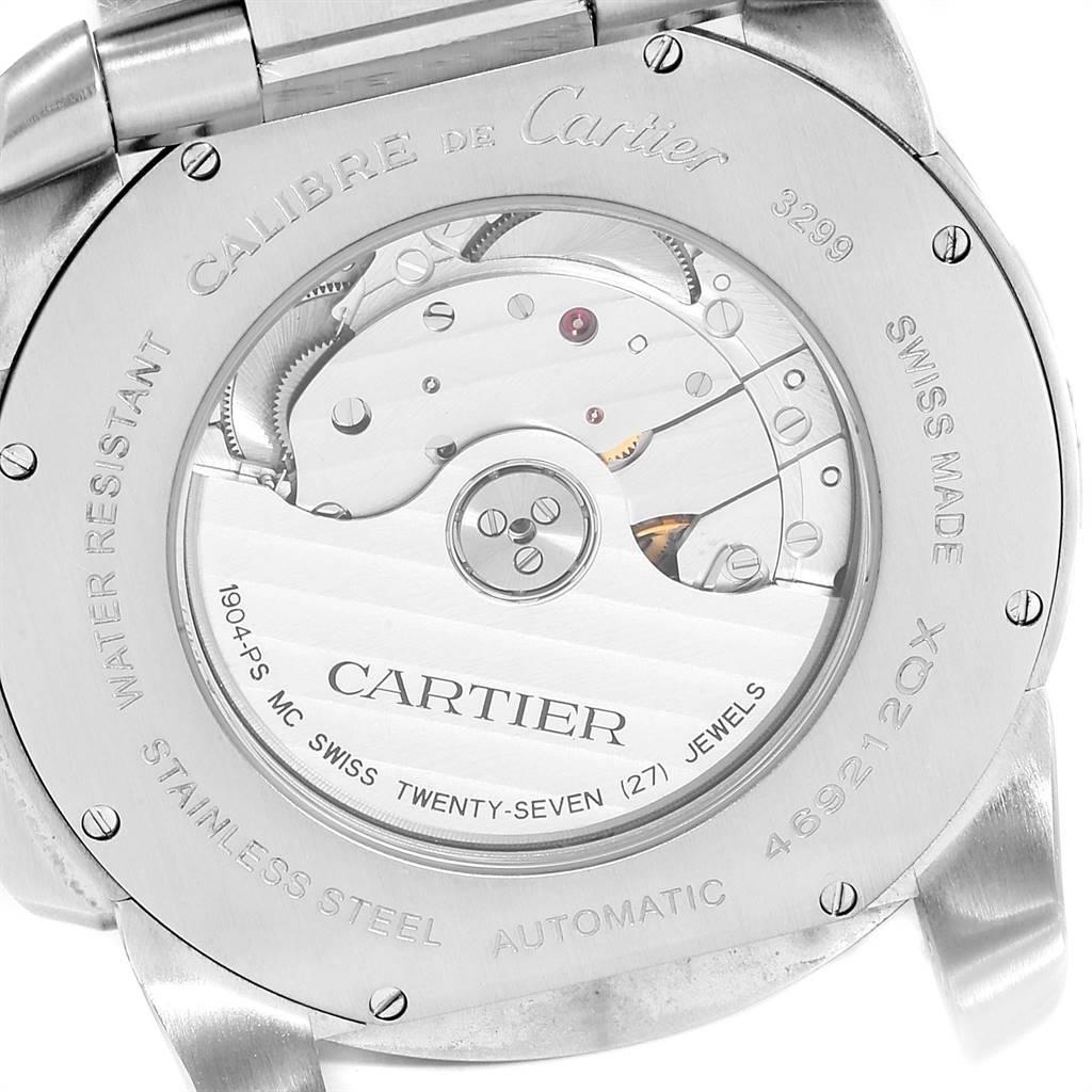 Cartier Calibre Black Dial Automatic Steel Men's Watch W7100057 3