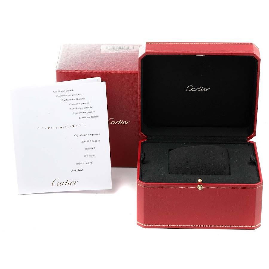Cartier Calibre Black Dial Cronograph Steel Mens Watch W7100061 Box Papers 3