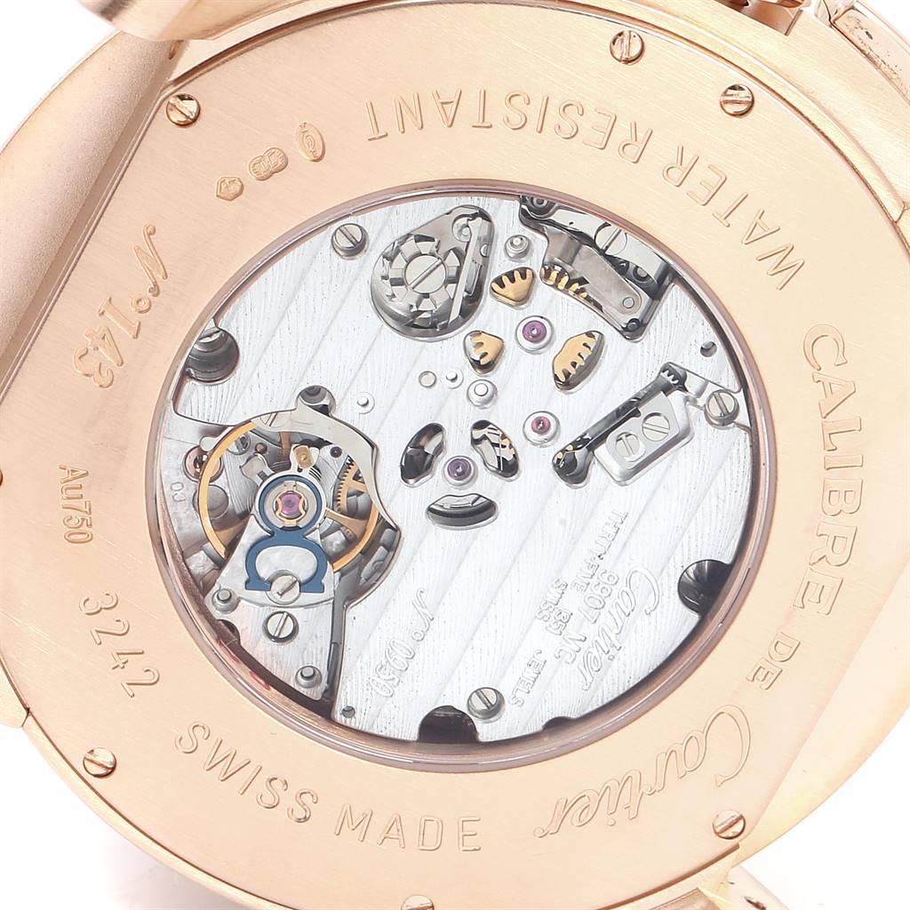 Cartier Calibre Central Chronograph Rose Gold Men's Watch W7100004 3