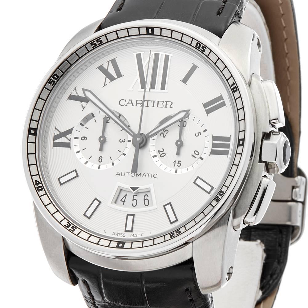 Cartier Calibre Chronograph W7100046 In New Condition In Bishop's Stortford, Hertfordshire