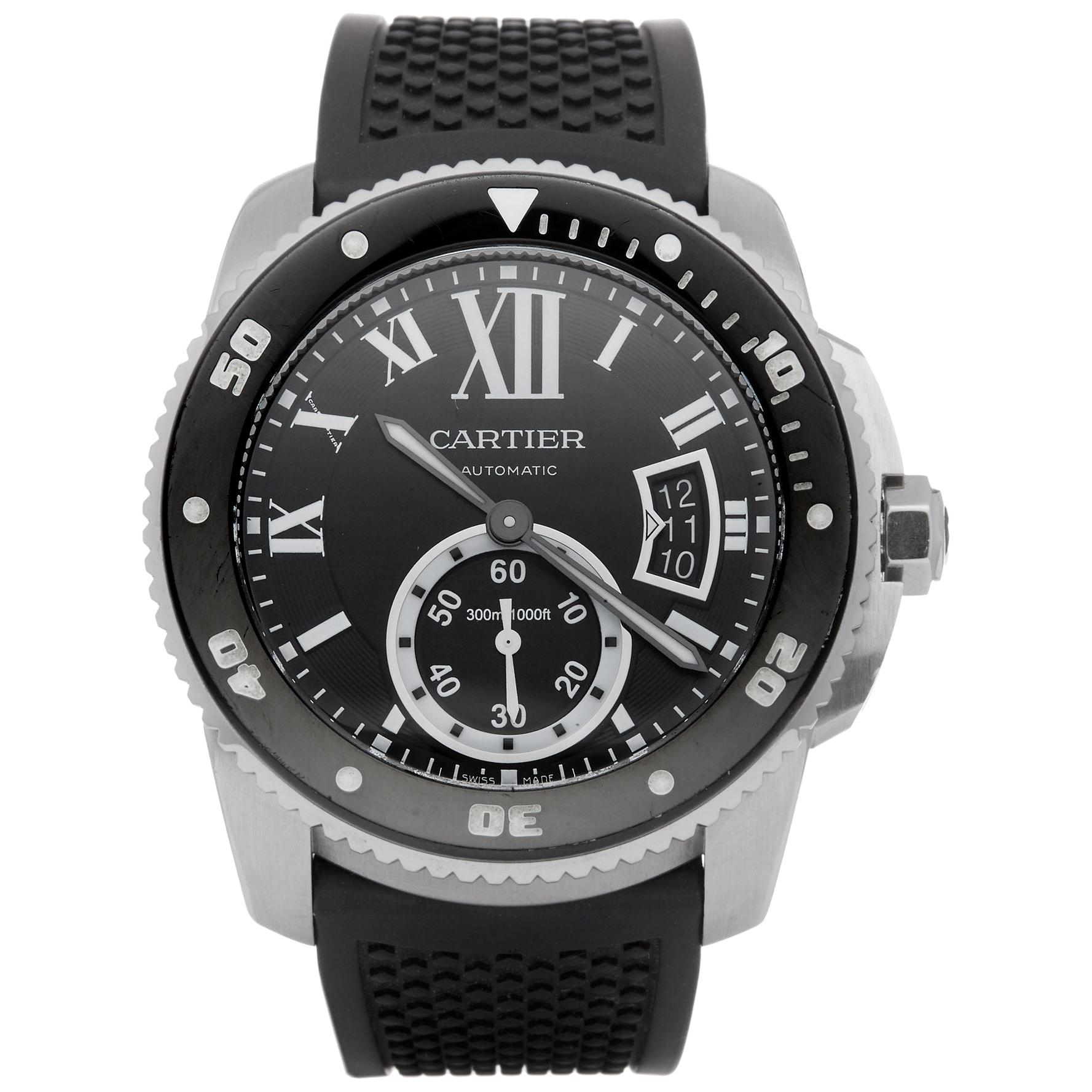 Cartier Calibre de Cartier 0 3729 or W7100056 Men's Stainless Steel Diver  Watch at 1stDibs | cartier 3729, cartier divers watch