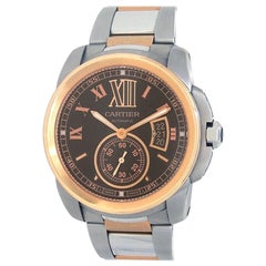 Cartier Calibre de Cartier 18 Karat Gold and SS Men's Watch Automatic W7100050