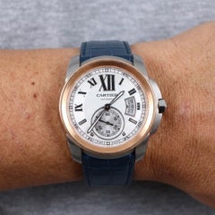 Cartier Calibre De Cartier 18k Rose Gold and Stainless Steel 42mm Watch