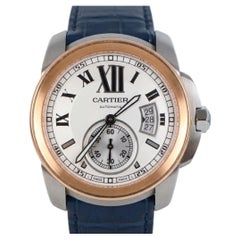Cartier Calibre De Cartier 18k Rose Gold and Stainless Steel 42mm Watch