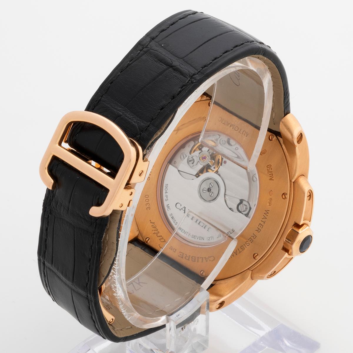 Cartier Calibre De Cartier 3300 / W7100009, 18ct Roségold, Ausstellung C/B 2015. im Angebot 1
