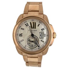 Cartier Calibre de Cartier 42mm Watch in 18k Rose Gold REF W7100018