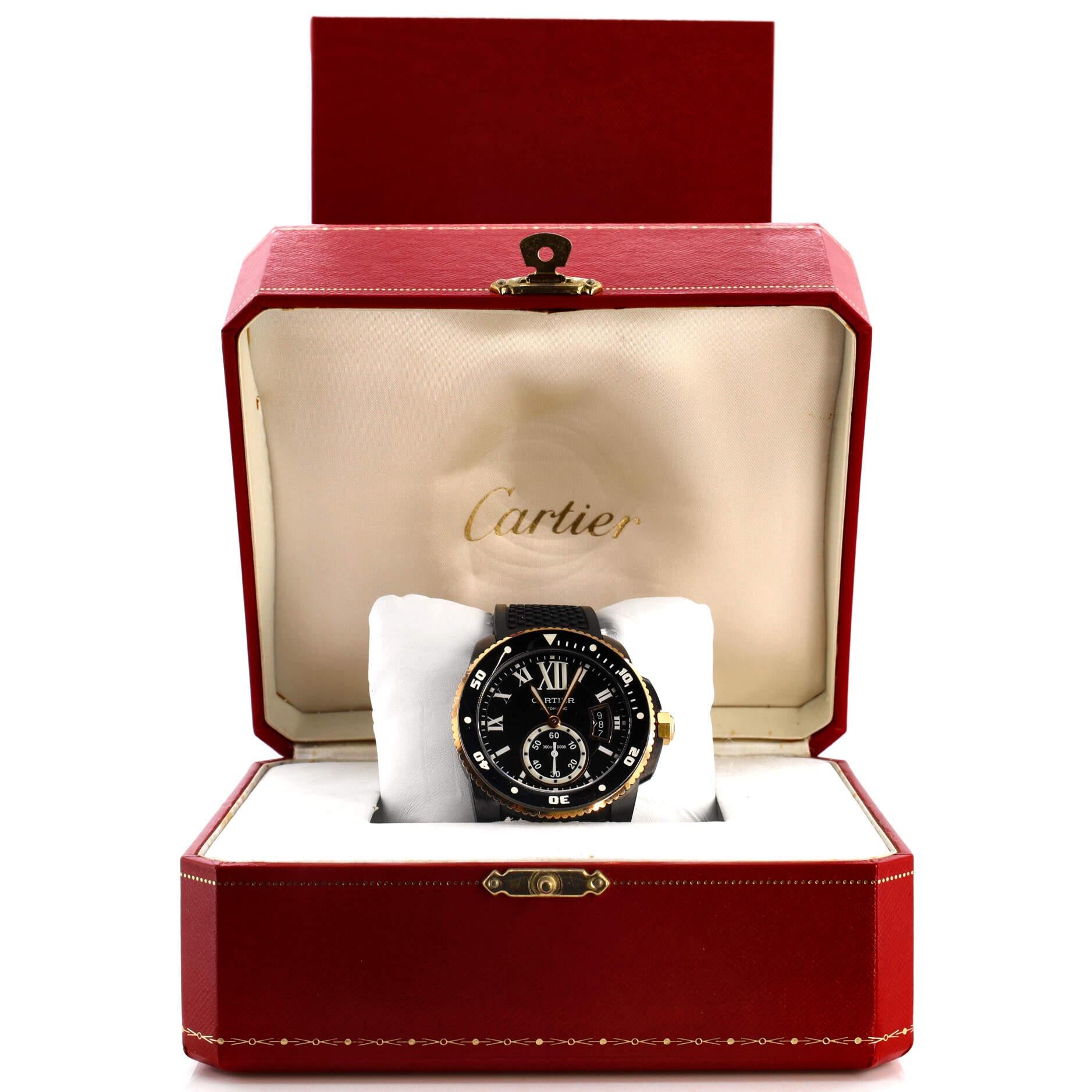 Condition: Great. Scratches and discoloration on bezel, minor wear throughout case and strap.
Accessories: Instruction Booklet, Warranty Card - Dated, Box
Measurements: Case Size/Width: 42mm, Watch Height: 11mm, Band Width: 23mm, Wrist
