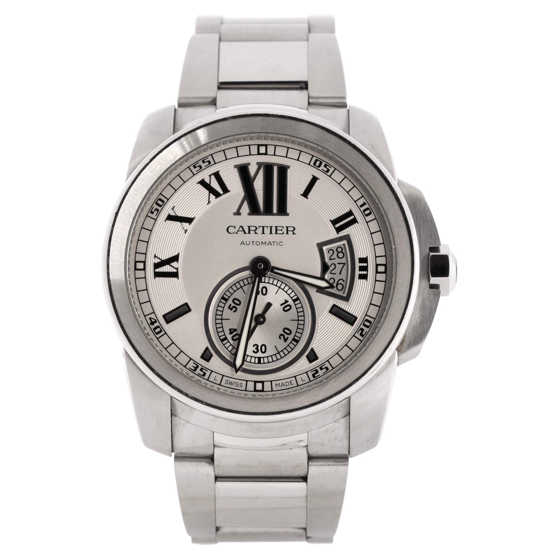 Cartier Calibre de Cartier Automatic Watch Stainless Steel 42 For Sale