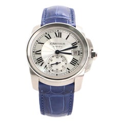 Cartier Calibre de Cartier Automatic Watch Stainless Steel and Alligator