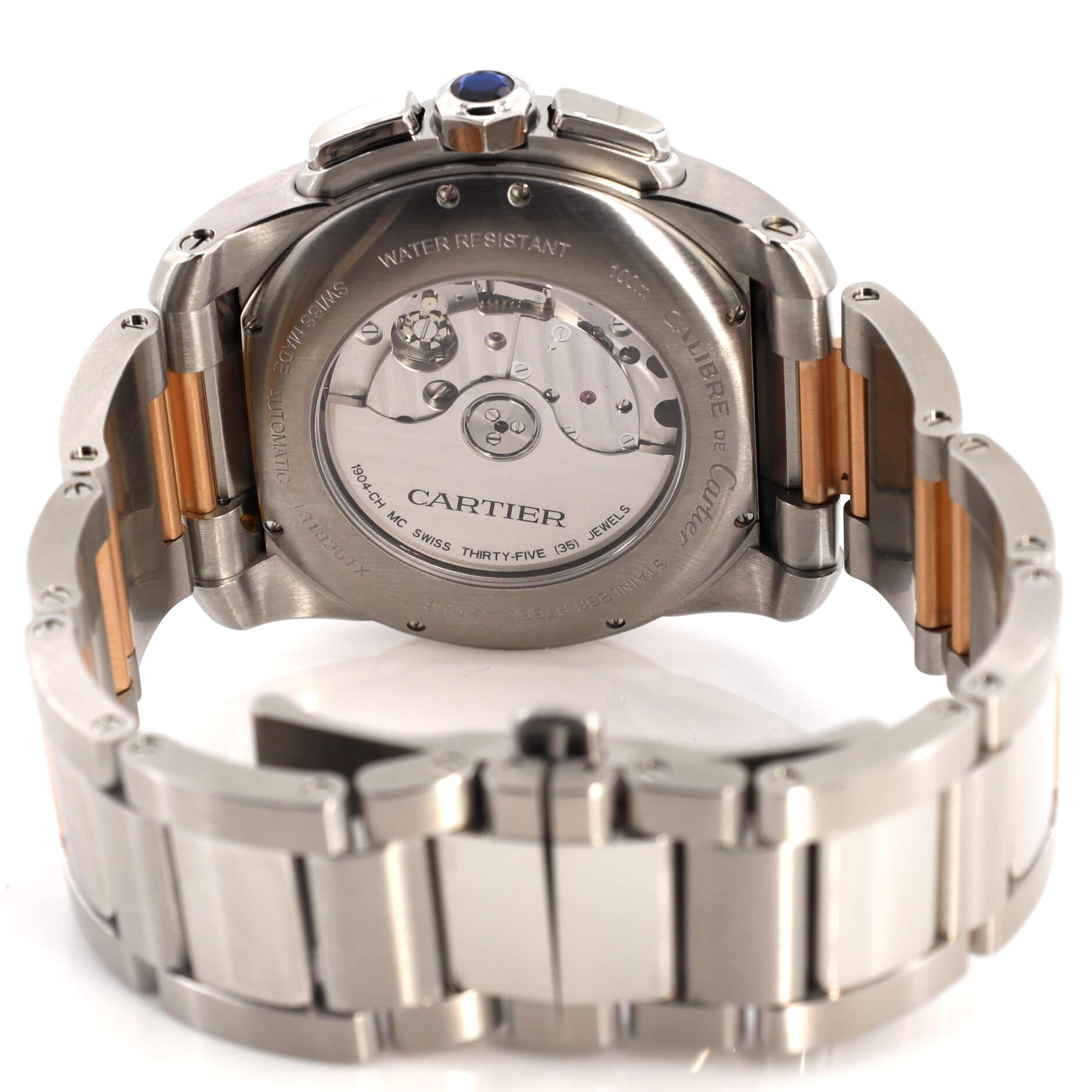 Cartier Calibre de Cartier Chronograph Automatic Watch Stainless Steel 1