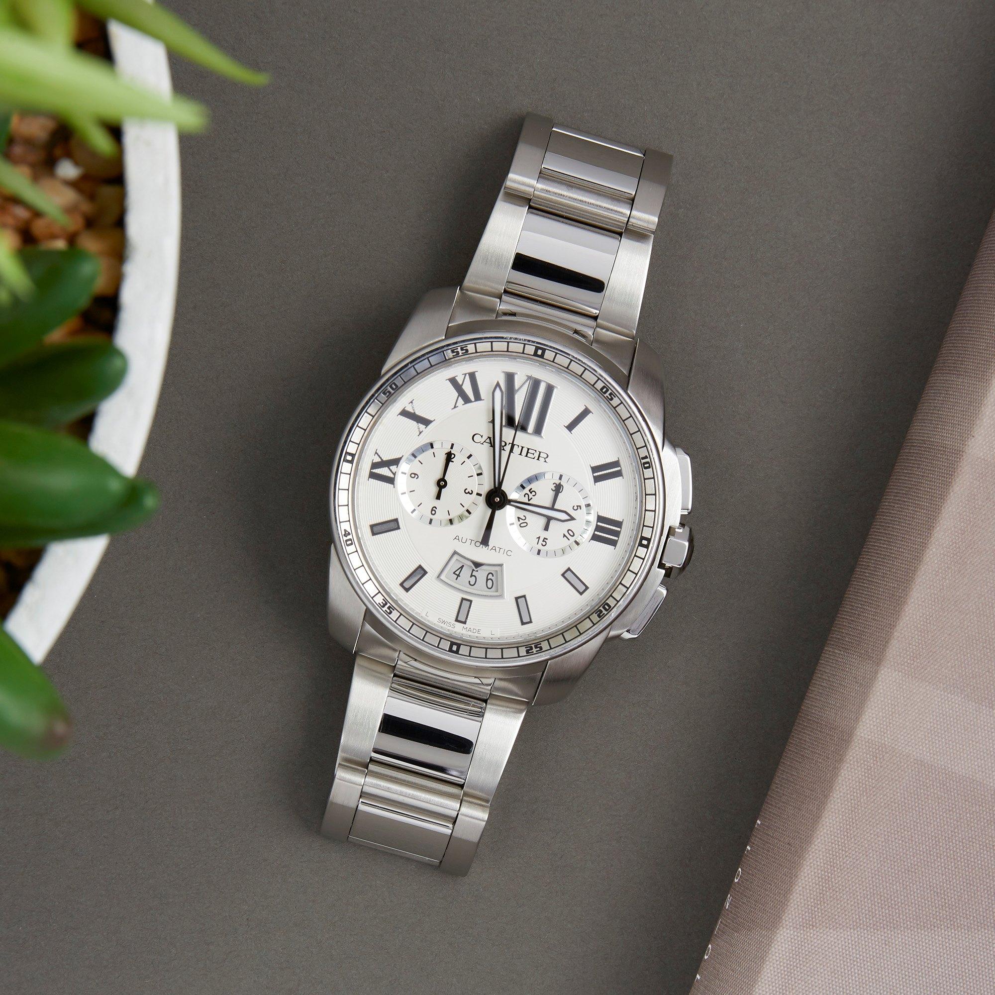 Cartier Calibre de Cartier Chronograph W7100045 oder 3578 Herren Edelstahl 7