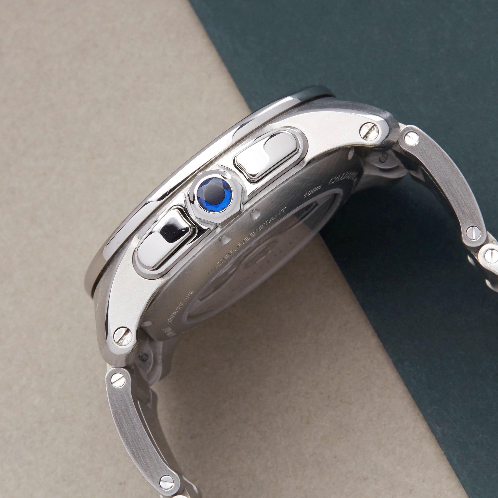 Cartier Calibre de Cartier Chronograph W7100045 oder 3578 Herren Edelstahl 1