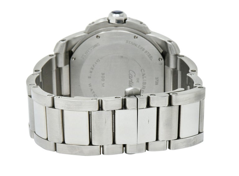 Women's or Men's Cartier Calibre de Cartier Diver Stainless Steel Automatic Men's Watch W7100057 For Sale
