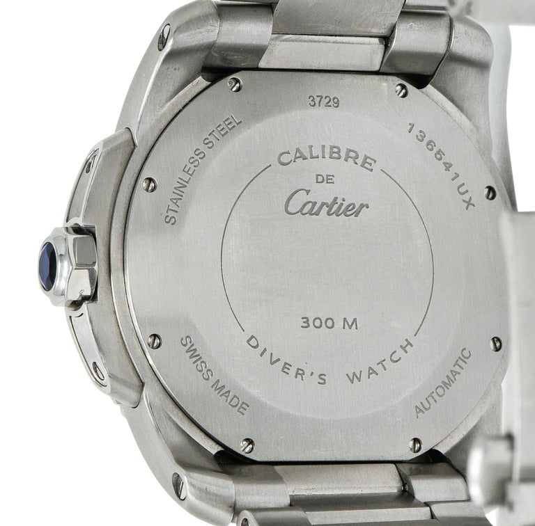 Cartier Calibre de Cartier Diver Stainless Steel Automatic Men's Watch W7100057 For Sale 3