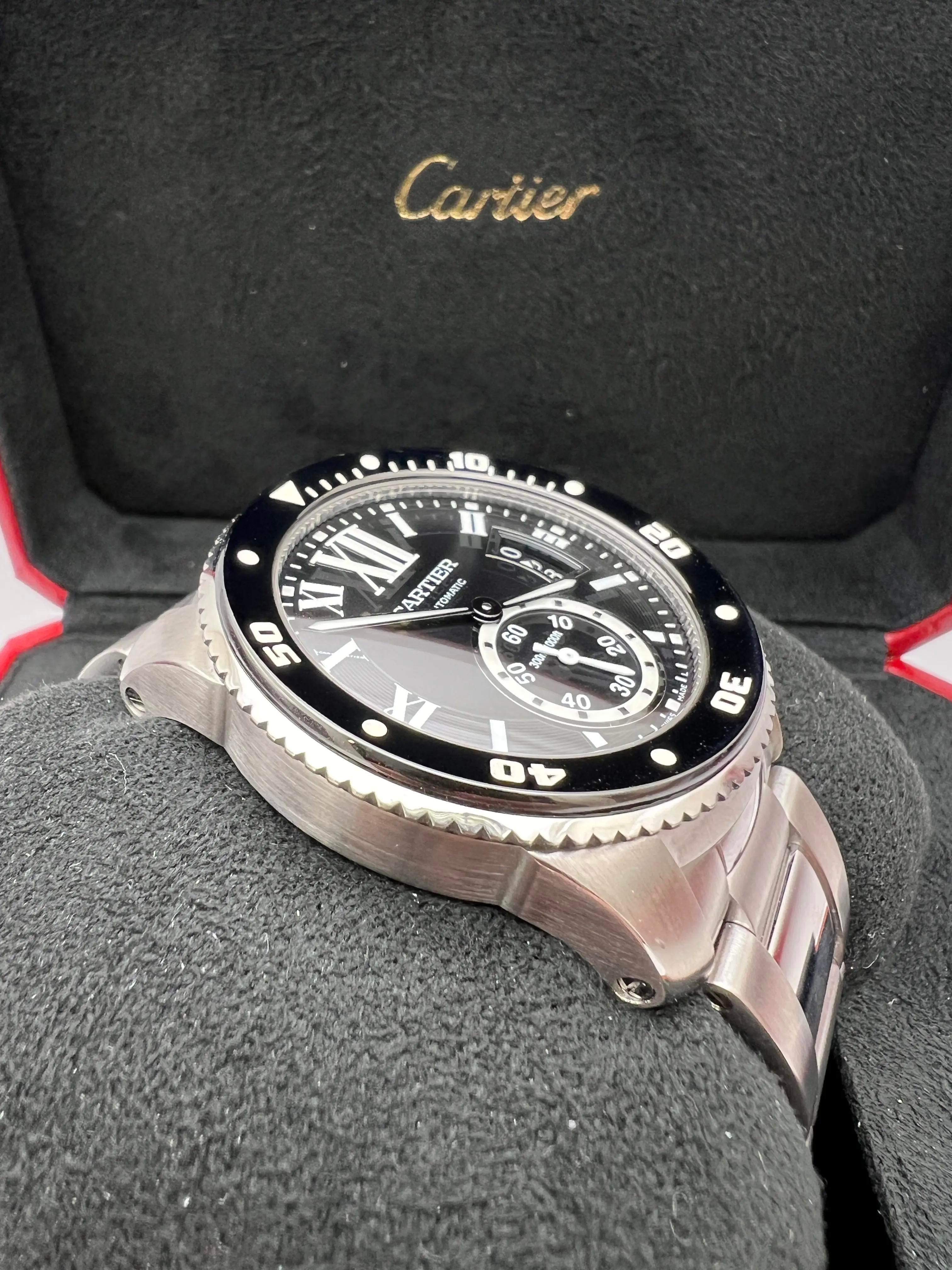 Cartier Calibre De Cartier Diver W7100057 Black Dial Stainless Bracelet B&P en vente 2