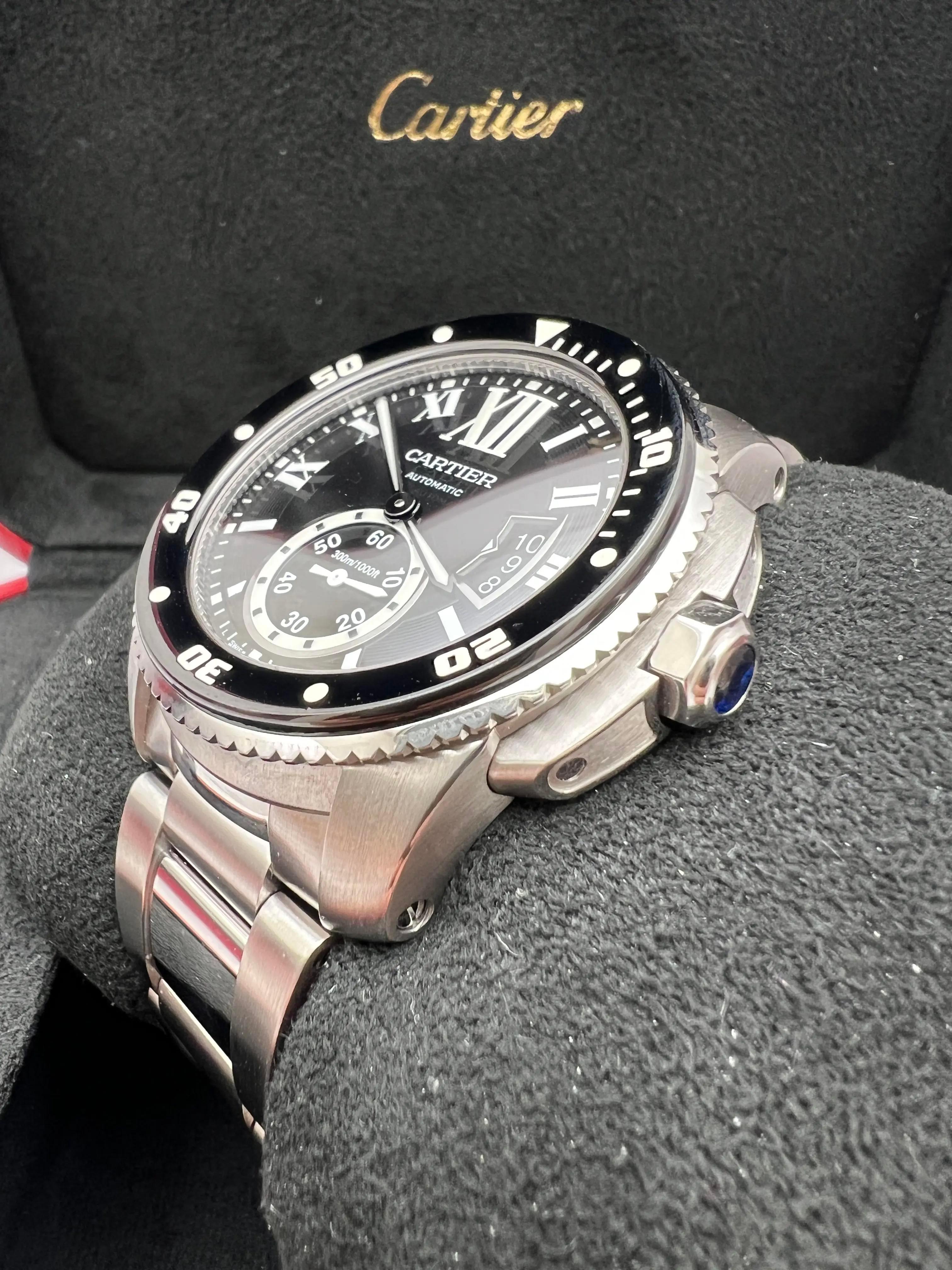 Cartier Calibre De Cartier Diver W7100057 Black Dial Stainless Bracelet B&P en vente 3