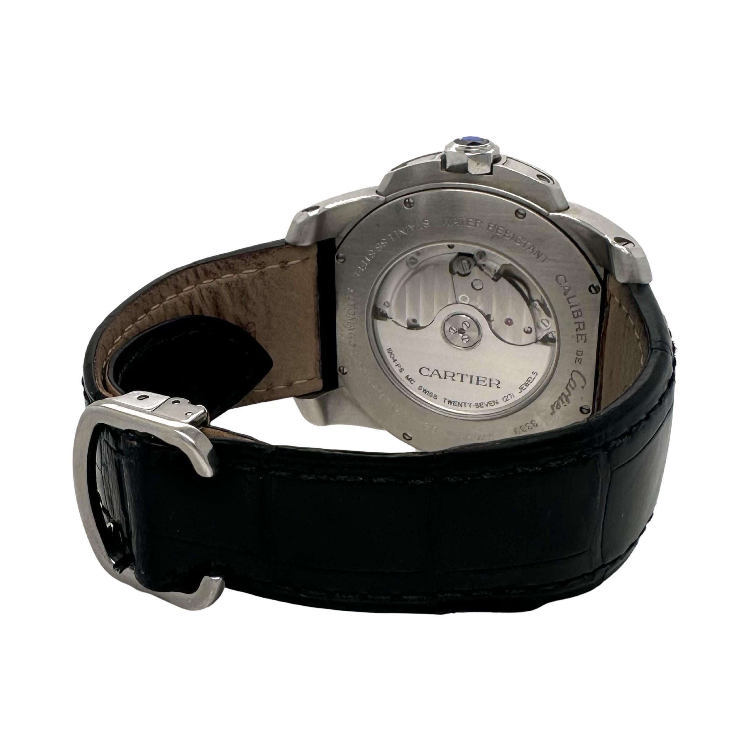 Cartier Calibre de Cartier Ref. 3389 Reloj de acero inoxidable en Excelente estado para la venta en Miami, FL