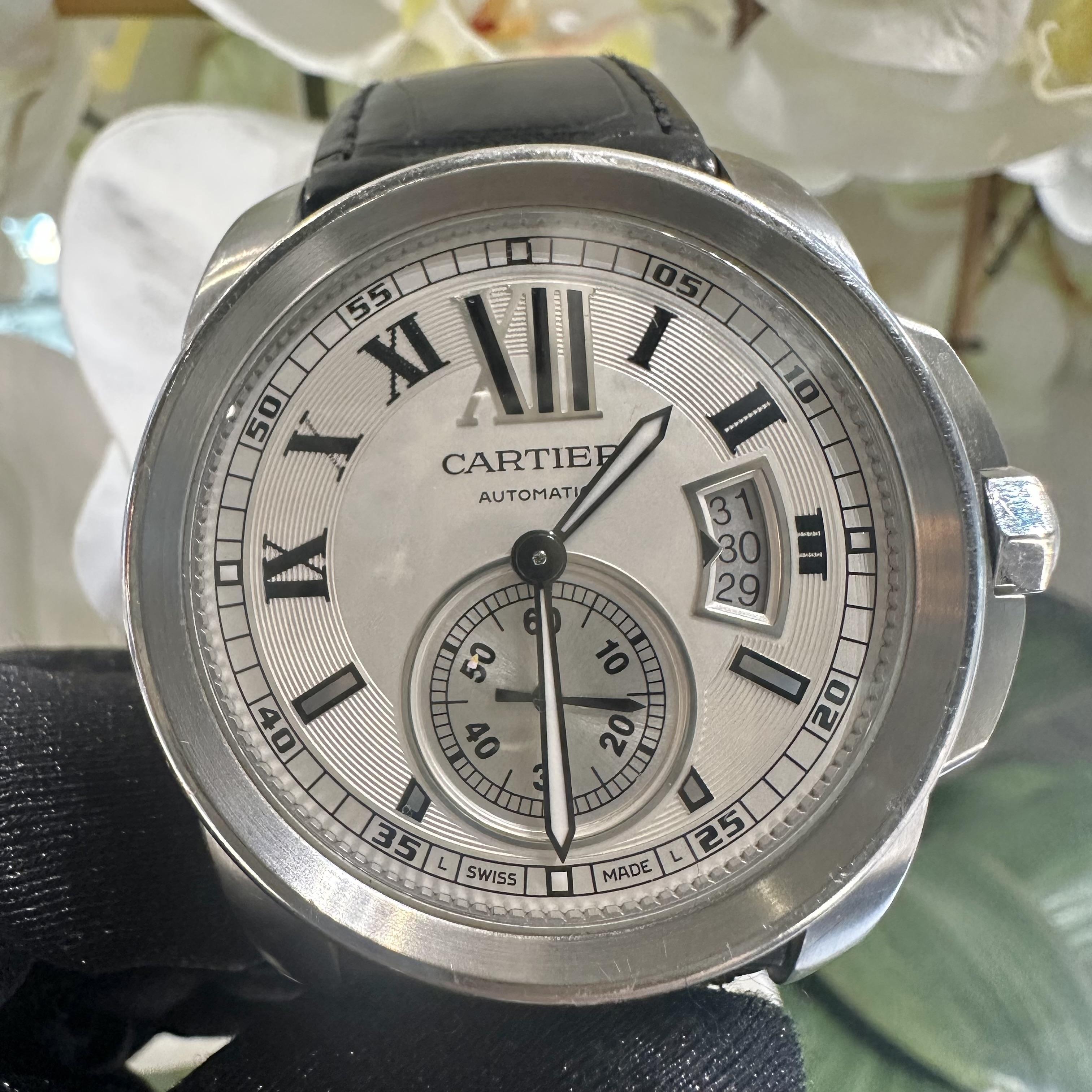Cartier Calibre de Cartier Ref. 3389 Reloj de acero inoxidable en venta 1