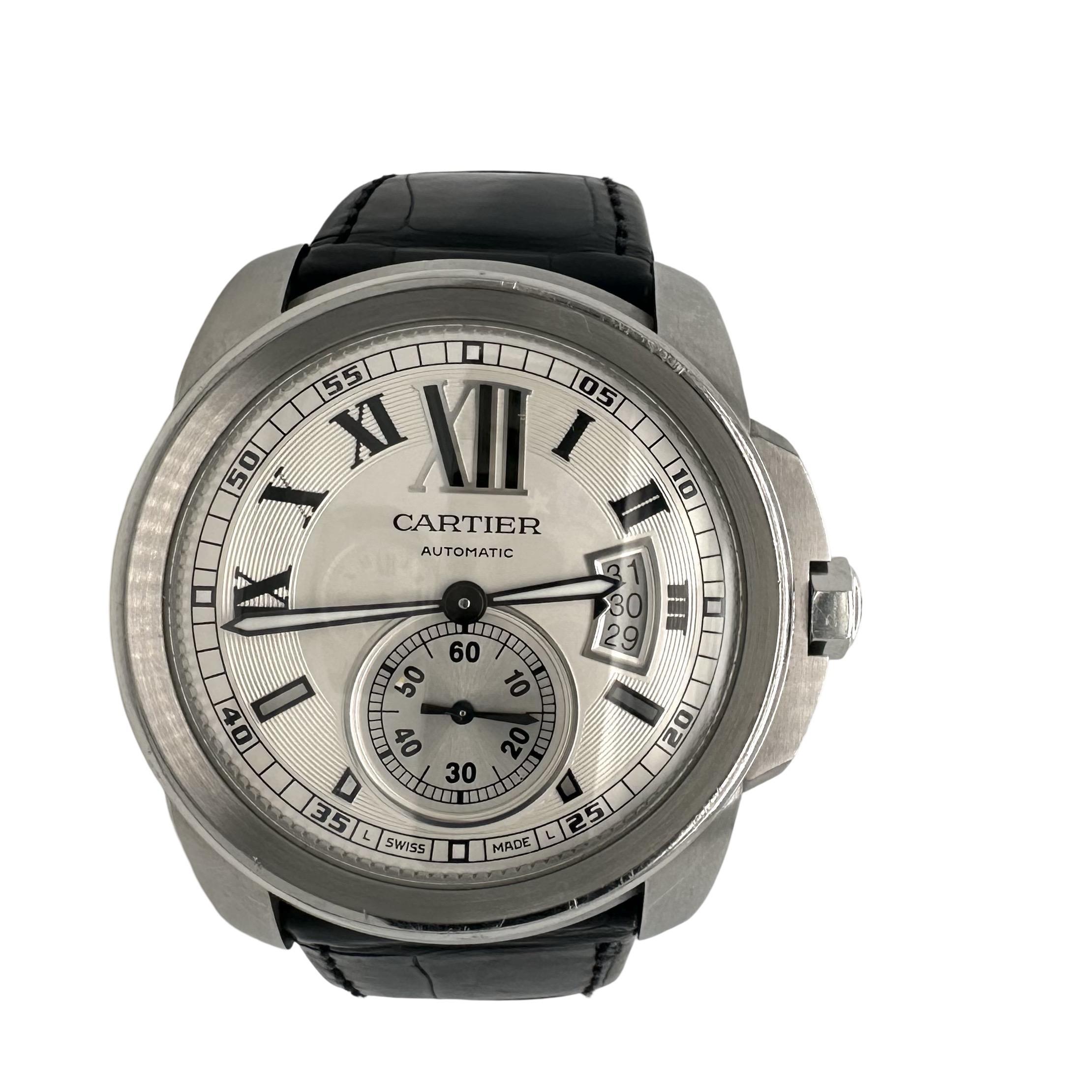 Cartier Calibre de Cartier Ref. 3389 Reloj de acero inoxidable en venta 2