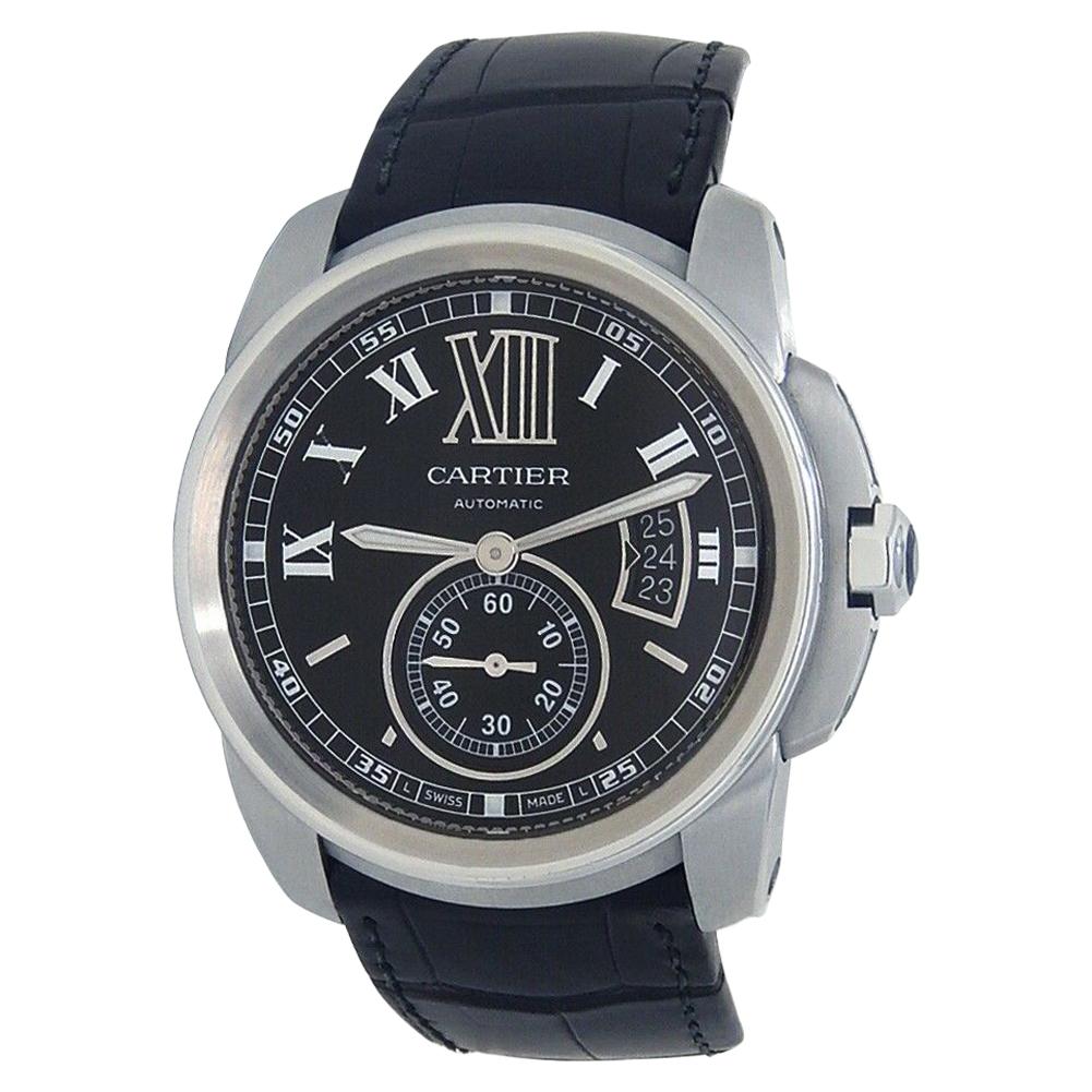 Cartier Calibre de Cartier Stainless Steel Men's Watch Automatic W7100041 For Sale