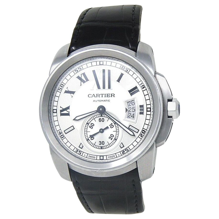 Cartier Calibre de Cartier Stainless Steel Men's Watch Automatic WSCA0003 For Sale