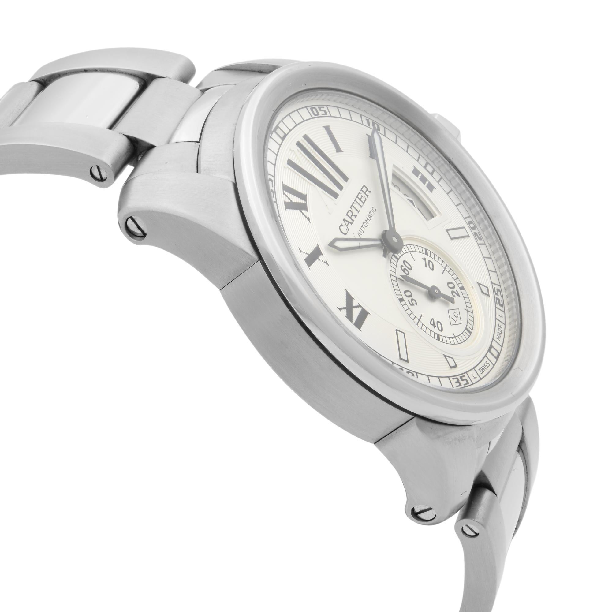 Cartier Calibre de Cartier Steel Silver Dial Automatic Men's Watch W7100015 1