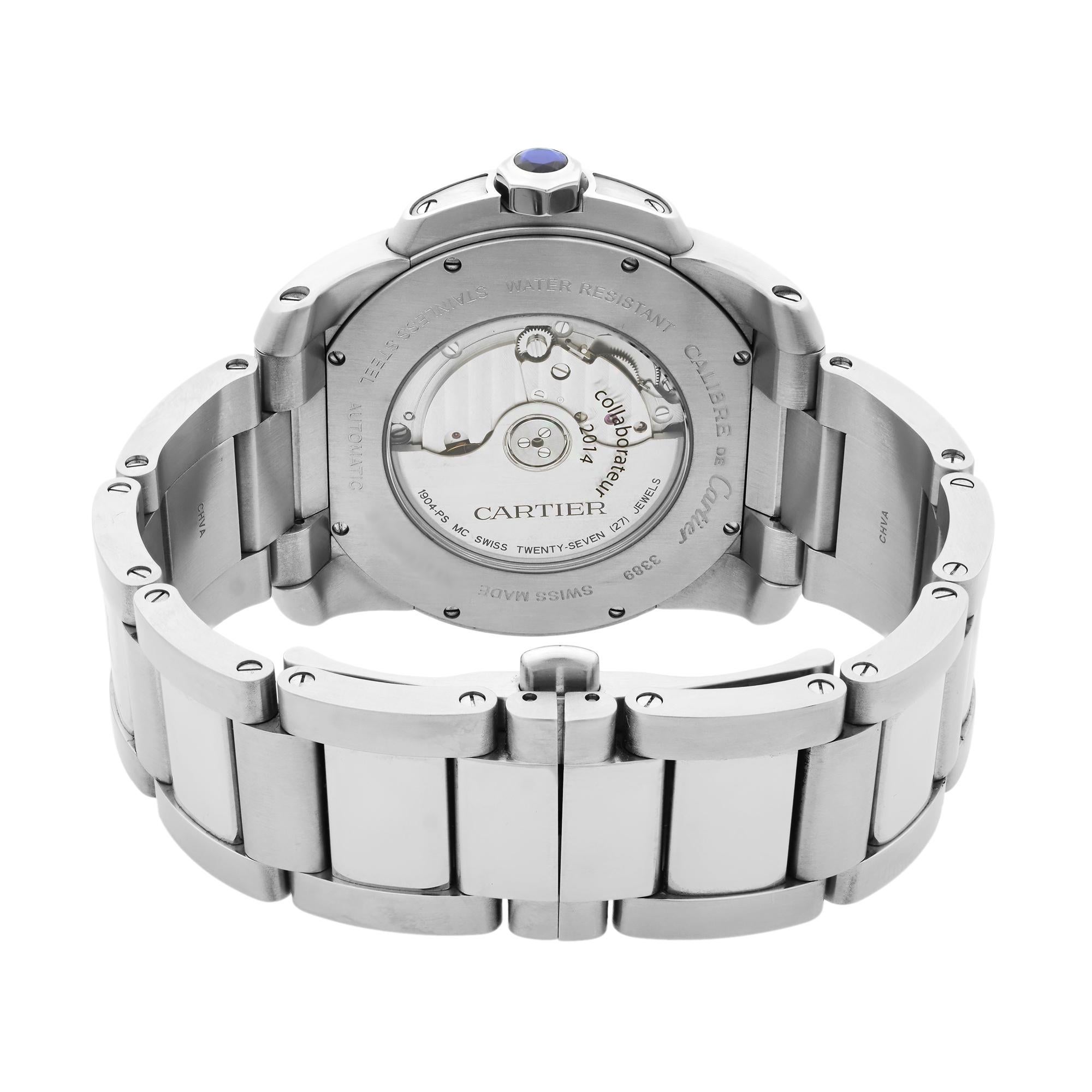 Cartier Calibre de Cartier Steel Silver Dial Automatic Men's Watch W7100015 3