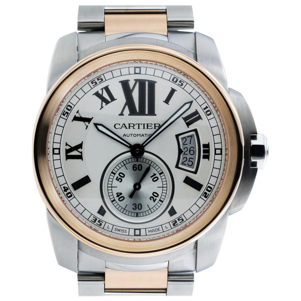 calibre de cartier rose gold wrist