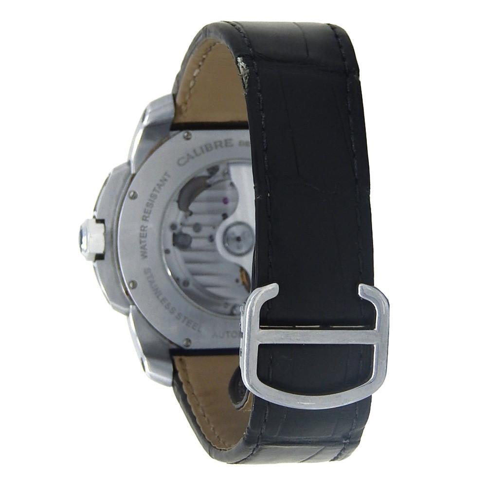 Contemporary Cartier Calibre de Cartier WSCA0003, Silver Dial, Certified