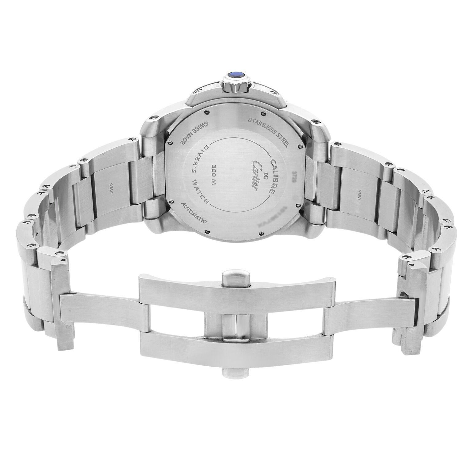Cartier Calibre de Diver Stainless Steel Black Dial Automatic Men Watch W7100057 2