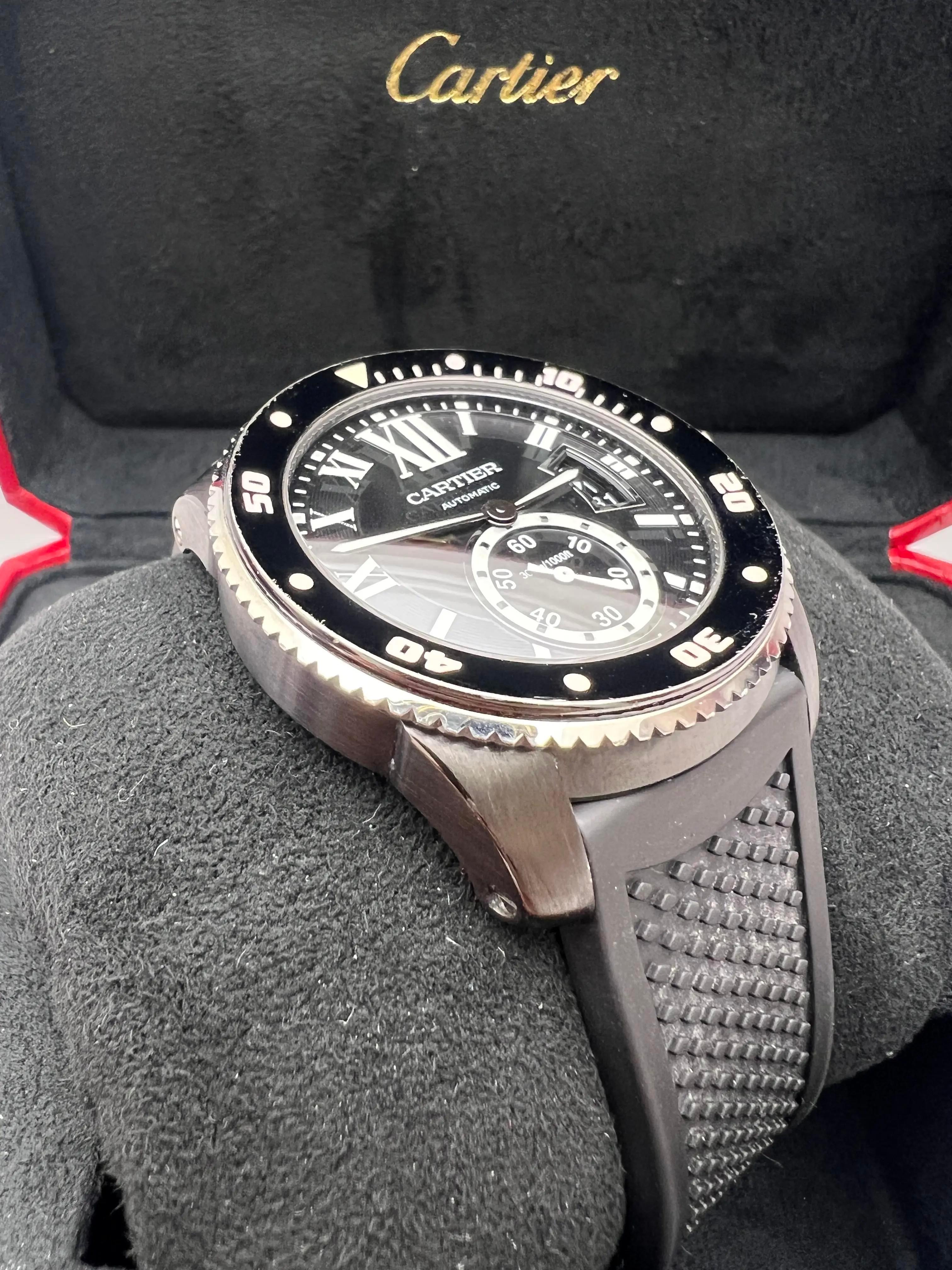 Cartier Calibre Diver 42mm Black ADLC Ceramic Bezel WSCA0006 Box Papers For Sale 2
