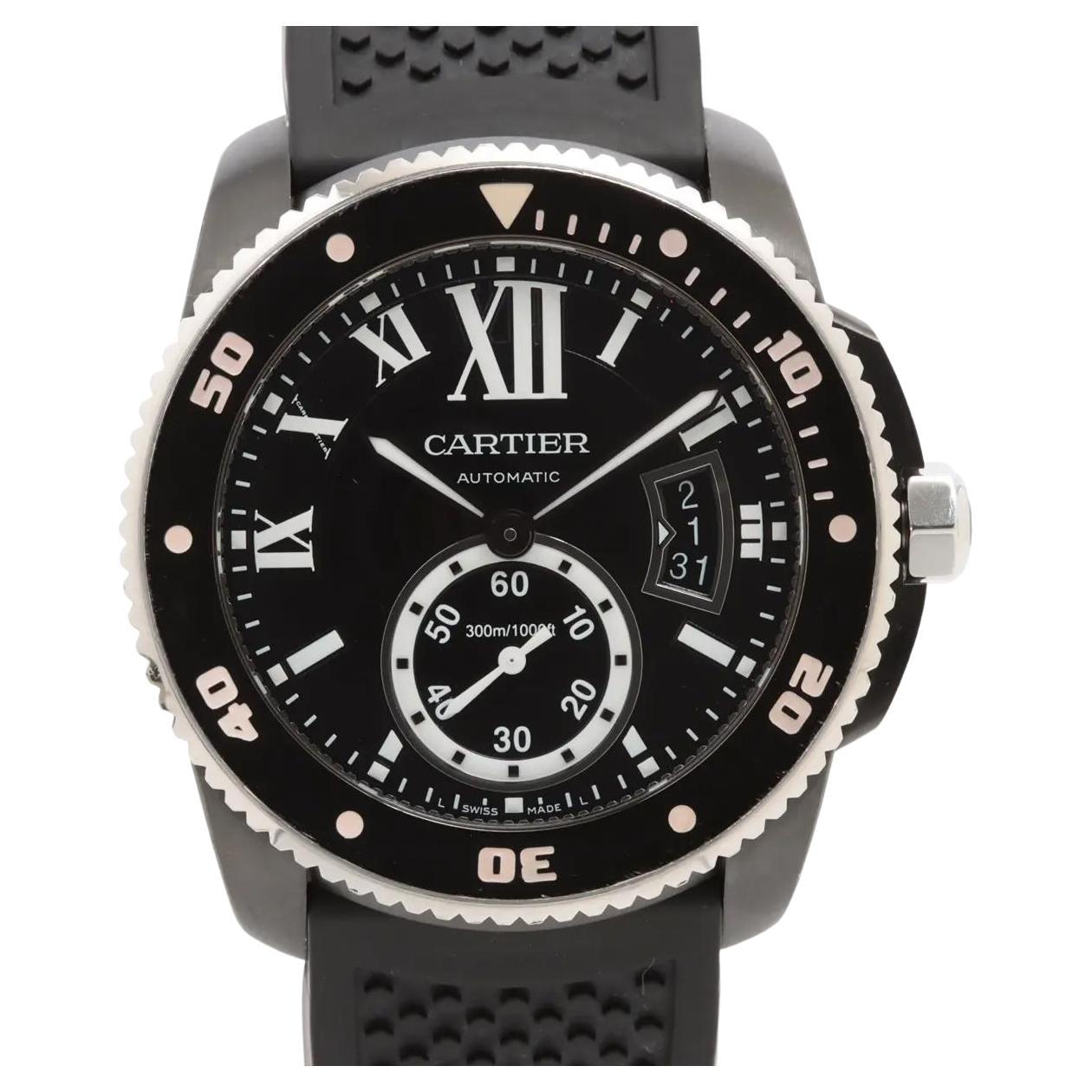 Cartier Calibre Diver 42mm Black ADLC Ceramic Bezel WSCA0006 Boîte et papiers