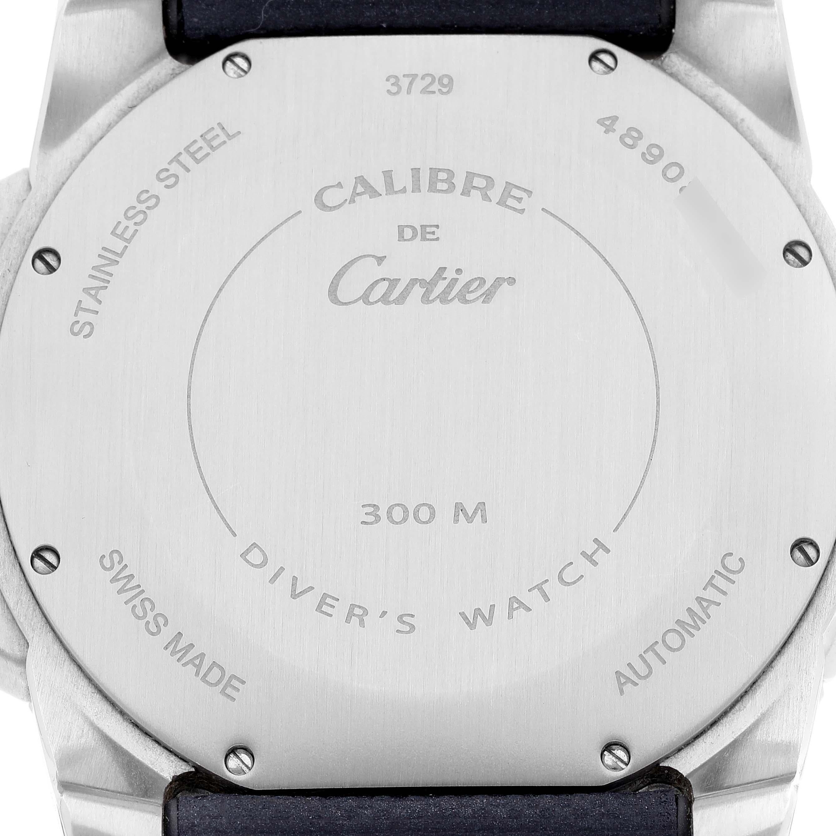 Cartier Calibre Diver Blue Dial Steel Mens Watch WSCA0010 Box Papers 1
